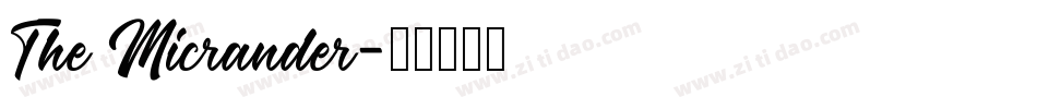 The Micrander字体转换